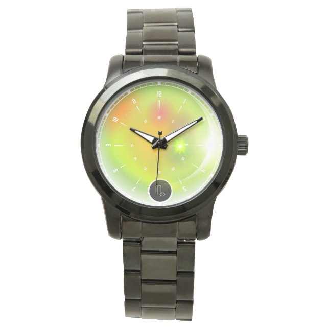 Reloj De Pulsera Rótulo Zodiaco moderno Capricornio Cita Elemento T (Anverso)