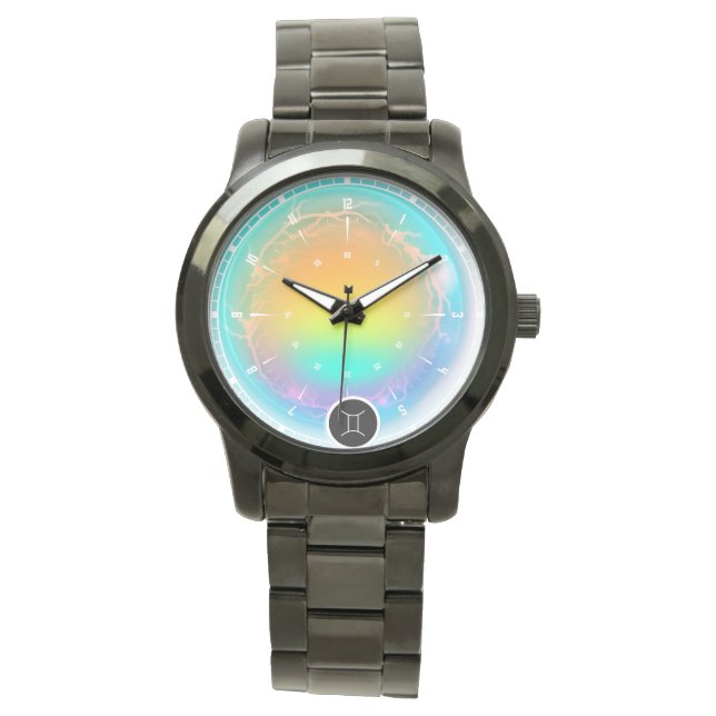 Reloj De Pulsera Rótulo Zodiaco moderno Elemento Aire De Cita Gemin (Anverso)