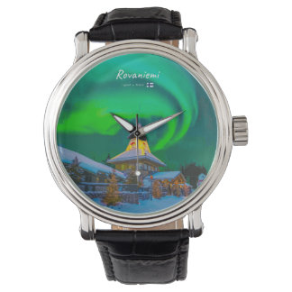 Reloj De Pulsera Rovaniemi, Finlandia - Aurora Mágica 