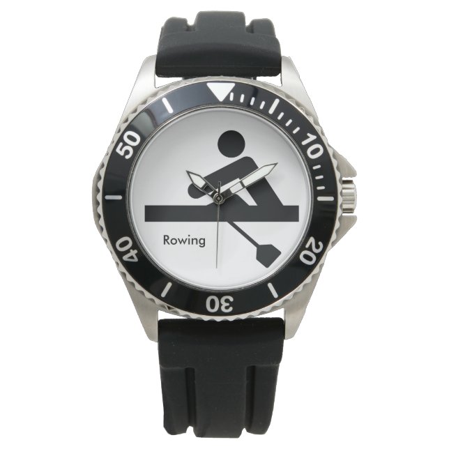 Reloj De Pulsera ROWING | símbolo negro de la remera (Anverso)