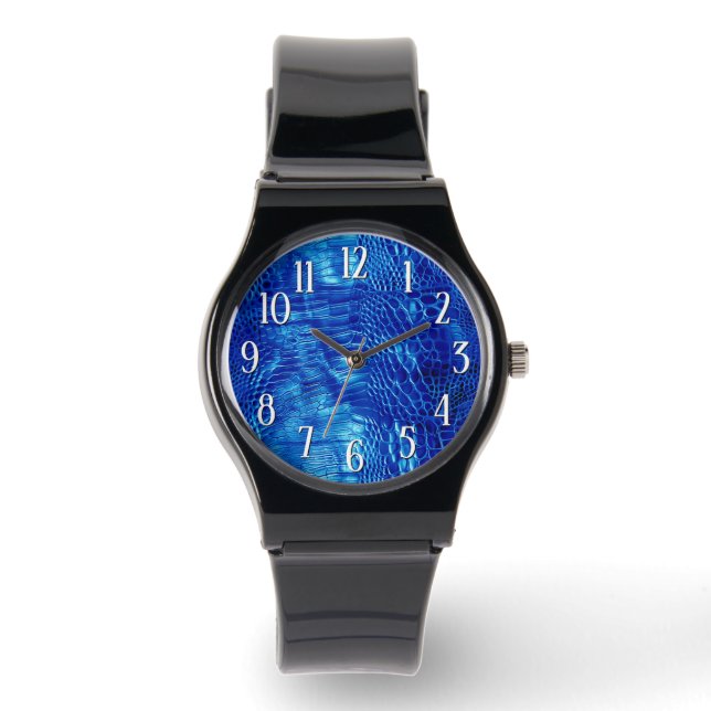 Reloj De Pulsera Royal Blue Faux Leather (Anverso)