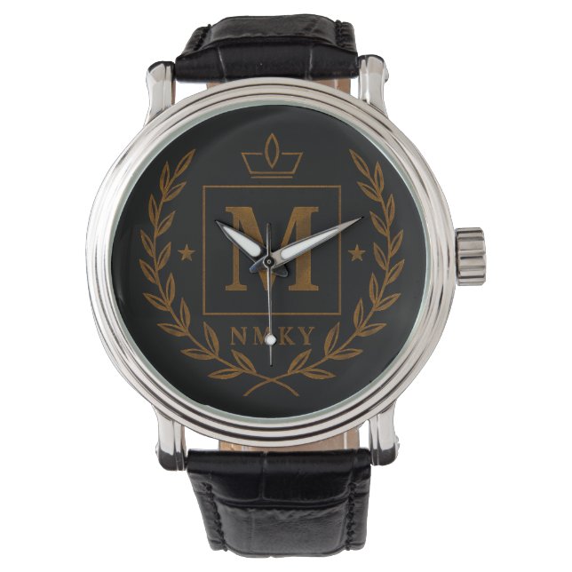 Reloj De Pulsera "Royal NMKY Emblem – Monogram M Crest Design" (Anverso)
