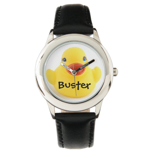 Reloj De Pulsera Rubber amarillo dudoso con nombre (Anverso)