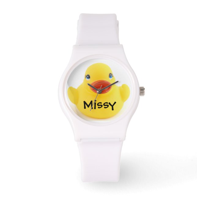 Reloj De Pulsera Rubber Ducky Amarillo (Anverso)