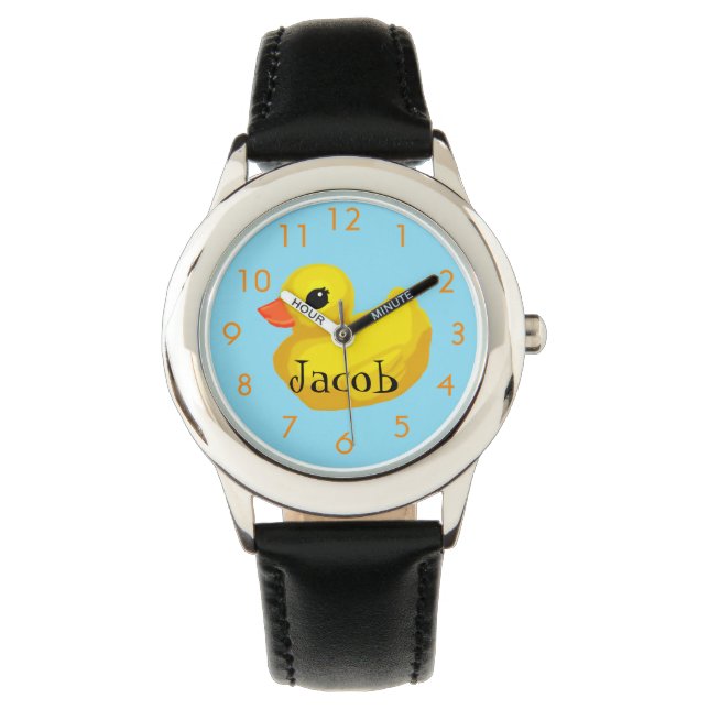 Reloj De Pulsera "Rubber Ducky", Personalizado de vigilancia infant (Anverso)