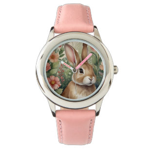 Reloj De Pulsera Rubor Blooms y Bunny Watch