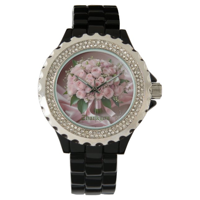 Reloj De Pulsera "Rubor of Love: Un Bouquet de romance eterno" (Anverso)