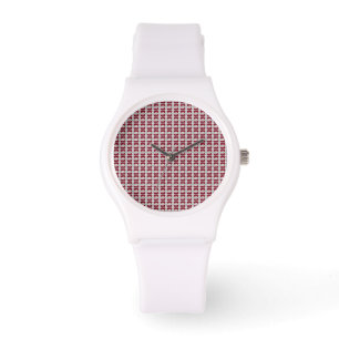 Reloj De Pulsera Ruby Diamond Art, rojo
