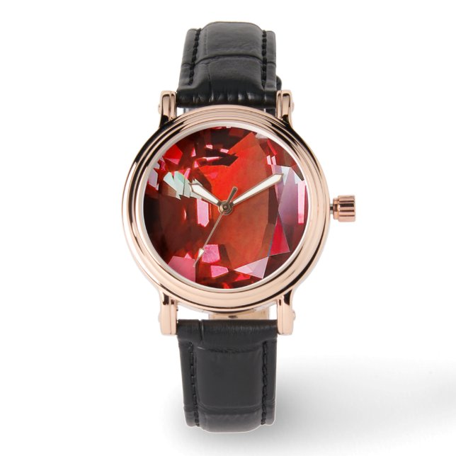 Reloj De Pulsera Ruby Gemstone Red (Anverso)