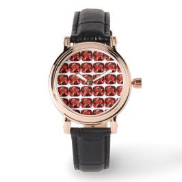 Reloj De Pulsera Ruby Gemstone Red