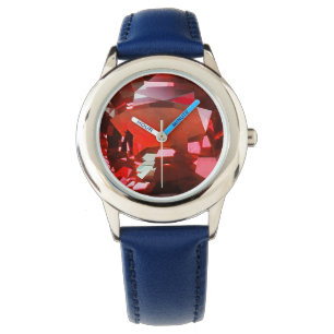 Reloj De Pulsera Ruby Gemstone Red
