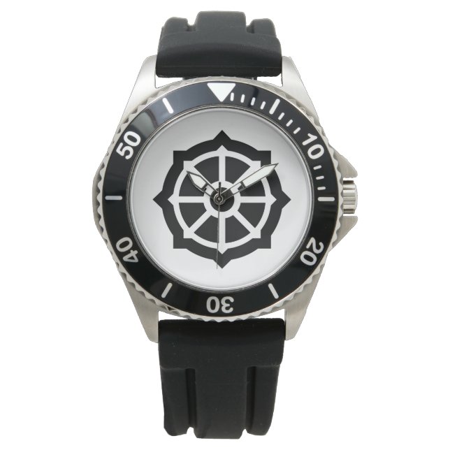 Reloj De Pulsera Rueda de Dharma (Budismo, hinduismo) (Anverso)