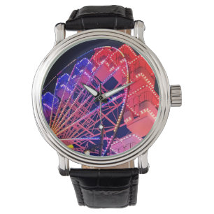 Reloj De Pulsera Rueda de la fortuna azul y roja