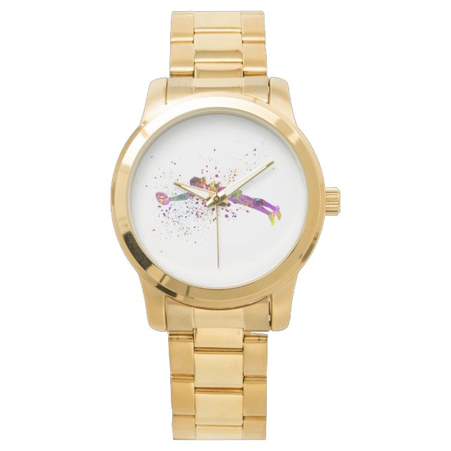 Reloj De Pulsera Rugby femenino en acuarela (Anverso)