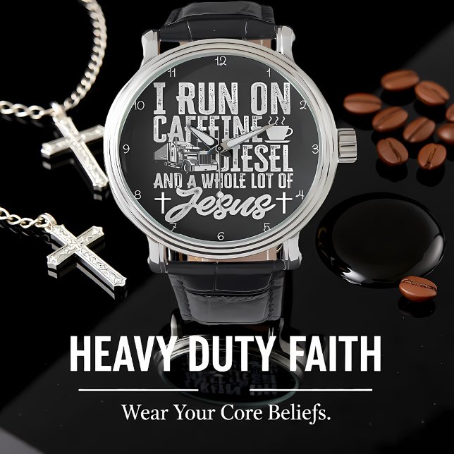 Reloj De Pulsera Run On Caffeine, Diesel, Jesus (Subido por el creador)