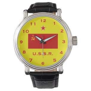 Reloj De Pulsera Rusia (URSS) Bandera Roja Observador de las Escrit