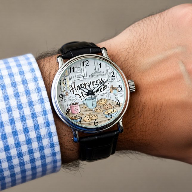 Reloj De Pulsera  Rustic Kitchen Fresh Cookies Heartwarming Message (Subido por el creador)