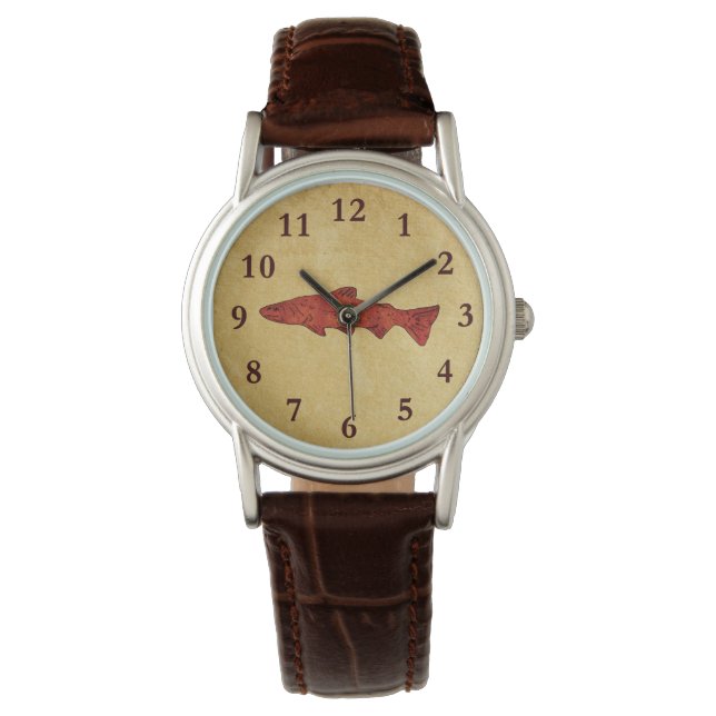 Reloj De Pulsera Rustic Trout (Anverso)