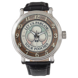 Reloj De Pulsera Rustic wood Poodle Dog