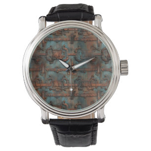 Reloj De Pulsera Rusty Iron Wall Clock