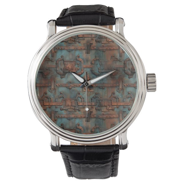 Reloj De Pulsera Rusty Iron Wall Clock (Anverso)