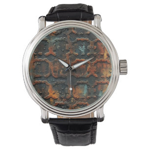 Reloj De Pulsera Rusty Iron Wall Clock