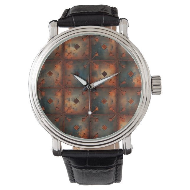 Reloj De Pulsera Rusty Iron Wall Clock (Anverso)