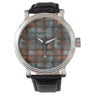 Reloj De Pulsera Rusty Iron Wall Clock