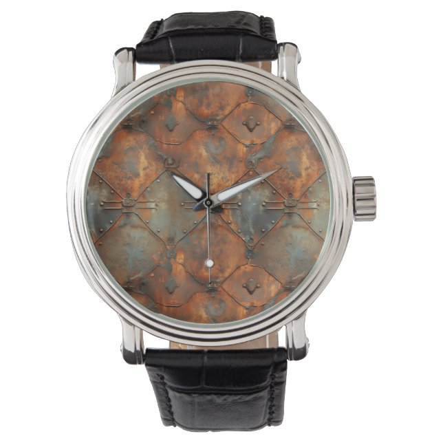 Reloj De Pulsera Rusty Iron Wall Clock (Anverso)