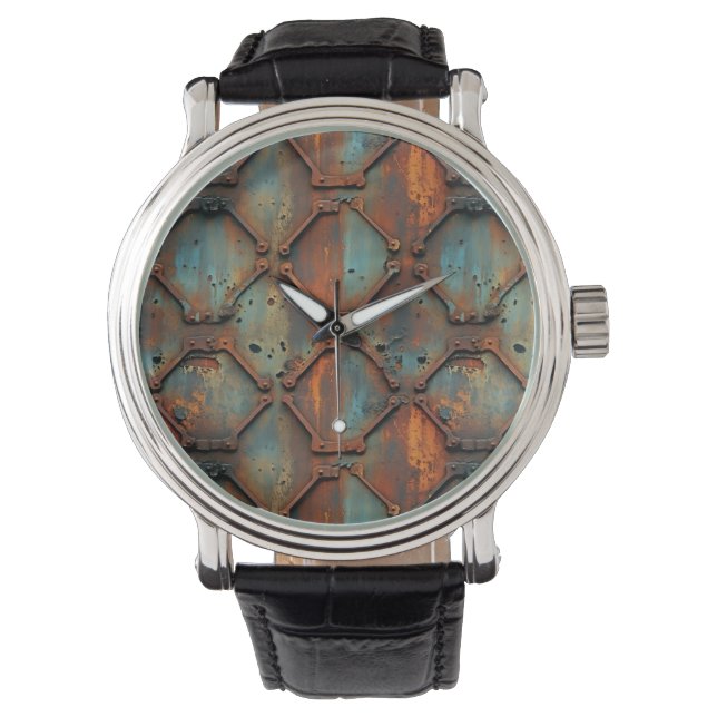 Reloj De Pulsera Rusty Iron Wall Clock (Anverso)