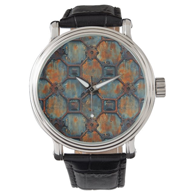 Reloj De Pulsera Rusty Iron Wall Clock (Anverso)