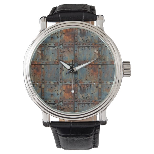 Reloj De Pulsera Rusty Iron Wall Clock (Anverso)