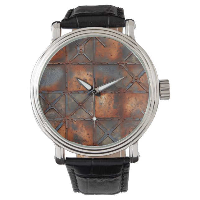Reloj De Pulsera Rusty Iron Wall Clock (Anverso)