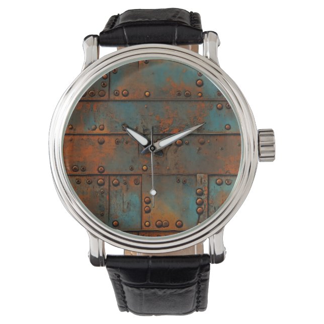 Reloj De Pulsera Rusty Iron Wall Clock (Anverso)