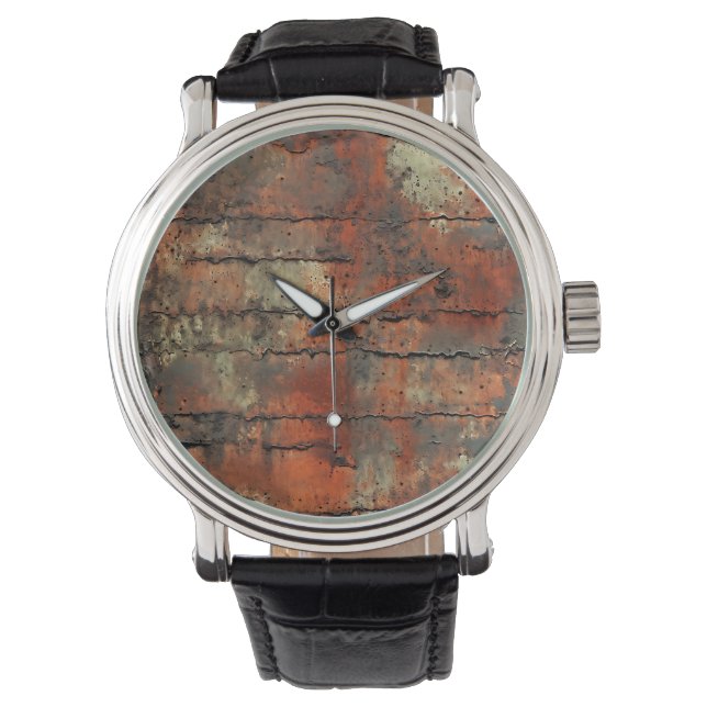 Reloj De Pulsera Rusty Iron Wall Clock (Anverso)