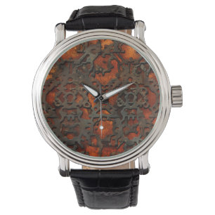 Reloj De Pulsera Rusty Iron Wall Clock