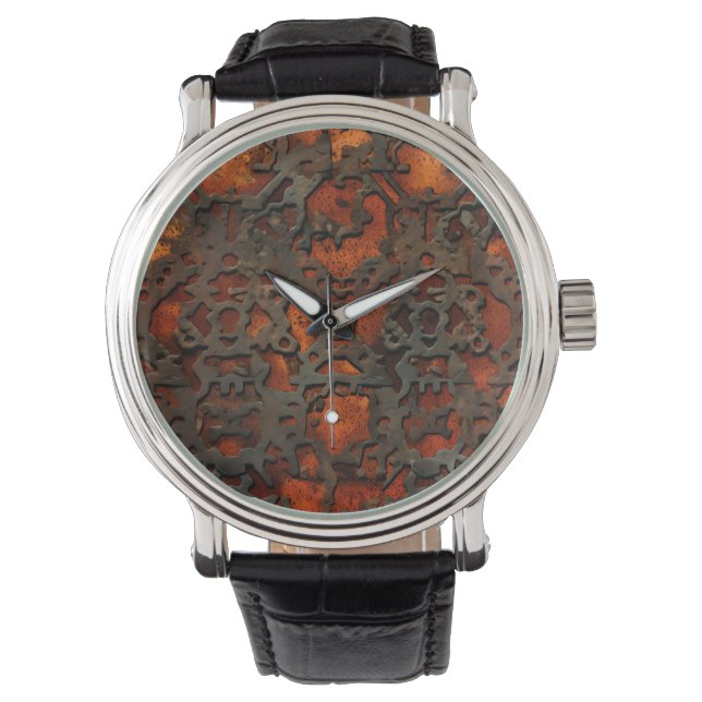 Reloj De Pulsera Rusty Iron Wall Clock (Anverso)
