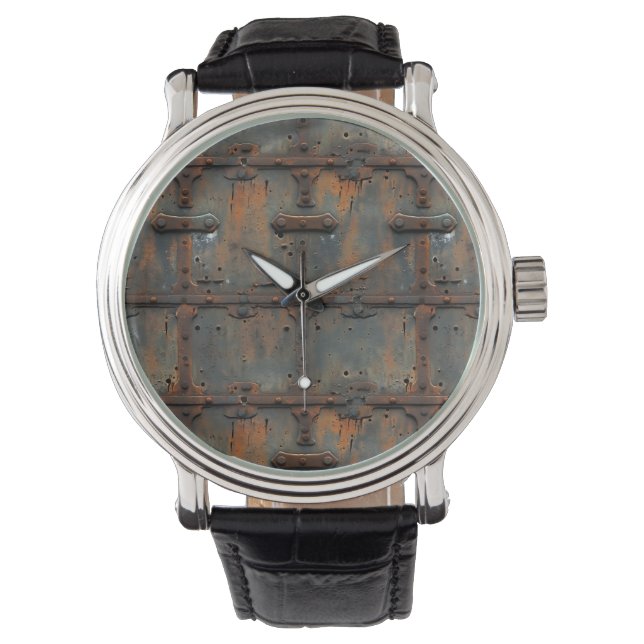 Reloj De Pulsera Rusty Iron Wall Clock (Anverso)