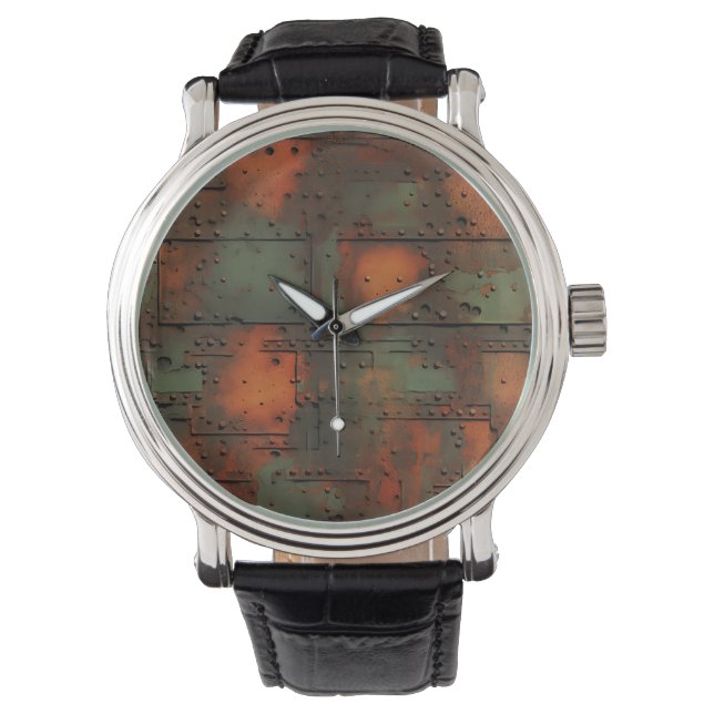 Reloj De Pulsera Rusty Iron Wall Clock (Anverso)