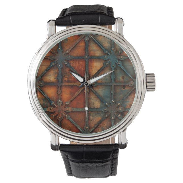 Reloj De Pulsera Rusty Iron Wall Clock (Anverso)