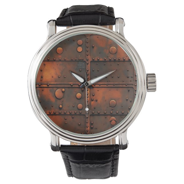 Reloj De Pulsera Rusty Iron Wall Clock (Anverso)