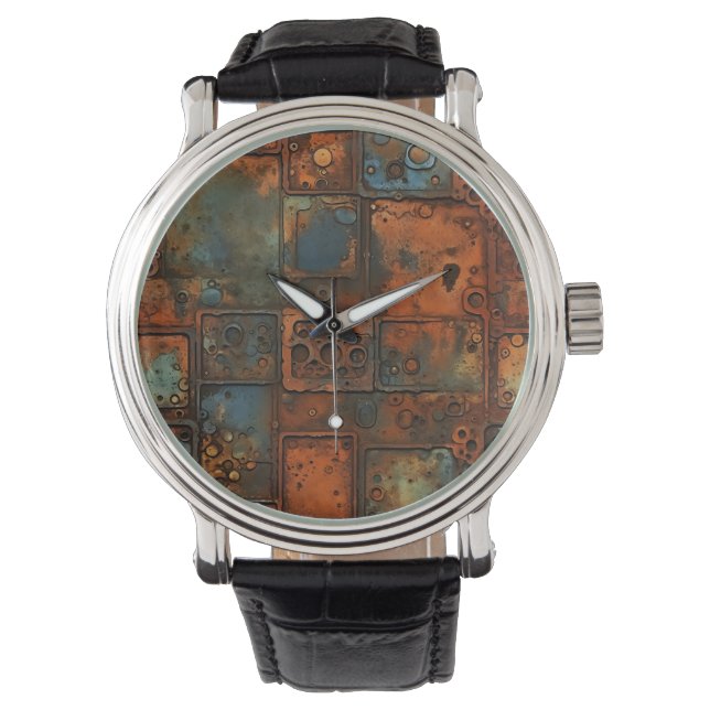 Reloj De Pulsera Rusty Iron Wall Clock (Anverso)
