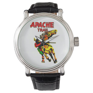 Reloj De Pulsera Ruta Apache #1, nativo americano con banner