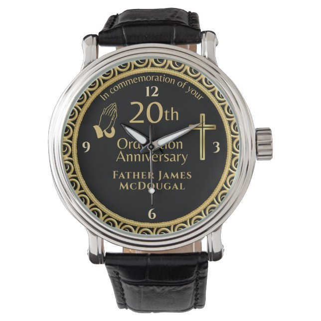 Reloj De Pulsera Sacerdote 20° Aniversario DE LA Ordenación PERSONA (Anverso)