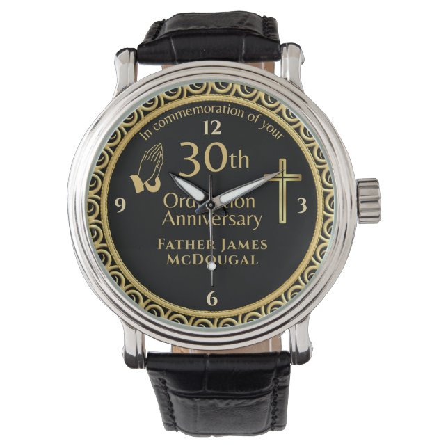 Reloj De Pulsera Sacerdote PERSONALIZADO EN 30° Aniversario DE LA O (Anverso)
