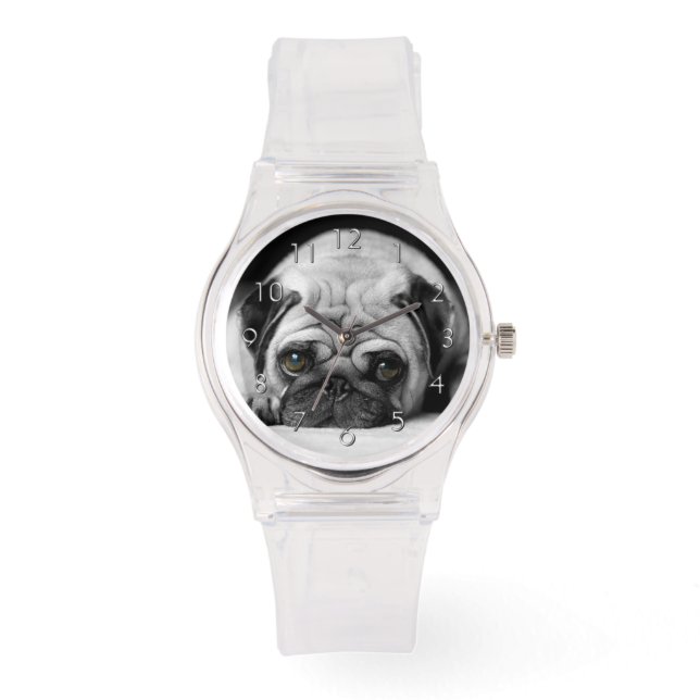Reloj De Pulsera Sad Pug (Anverso)