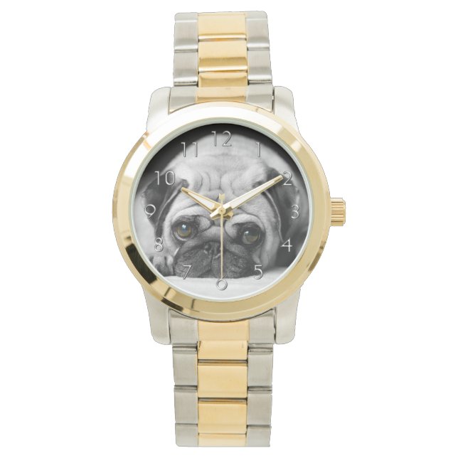 Reloj De Pulsera Sad Pug (Anverso)