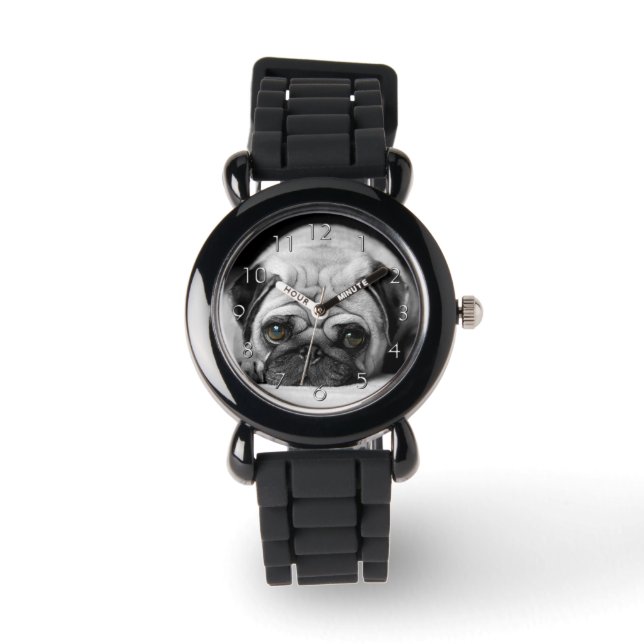 Reloj De Pulsera Sad Pug (Anverso)