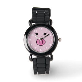 Reloj De Pulsera Sadie el cerdo rosado ~ Cute Girly Kawaii