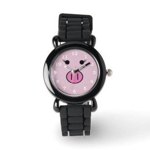 Reloj De Pulsera Sadie el cerdo rosado ~ Cute Girly Kawaii